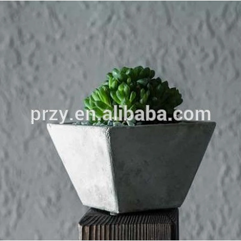 S1811 PRZY Trapezoidal shape concrete silicone molds silicone planter mold silicone vase molds