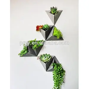 przy 2018 new Nordic triangular cement flowerpots molds succulent plants vase silicone mold for concrete