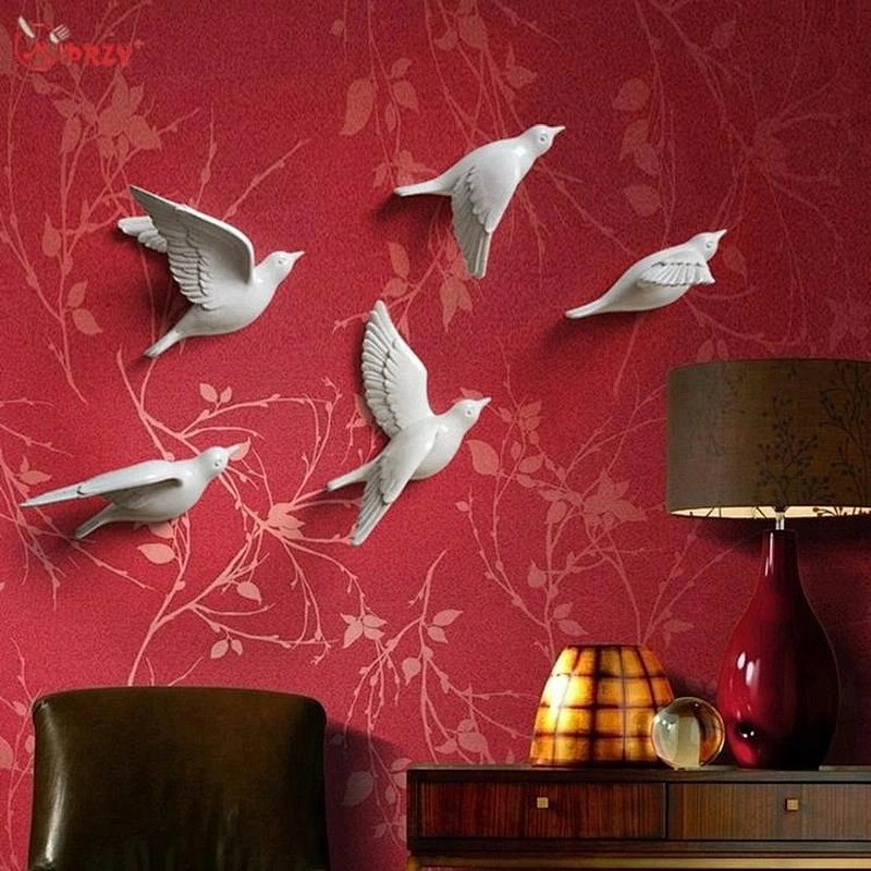 S8257 resin flying pigeon ornaments mold home background wall 3D decoration silicone molds