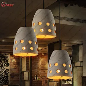 Noric Creative Industrial Hollow Cement chandelier mould Silicone Concrete Pendant Lights silicon Molds