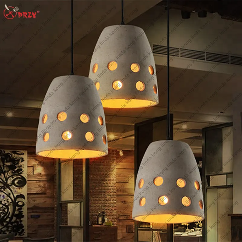 Noric Creative Industrial Hollow Cement chandelier mould Silicone Concrete Pendant Lights silicon Molds