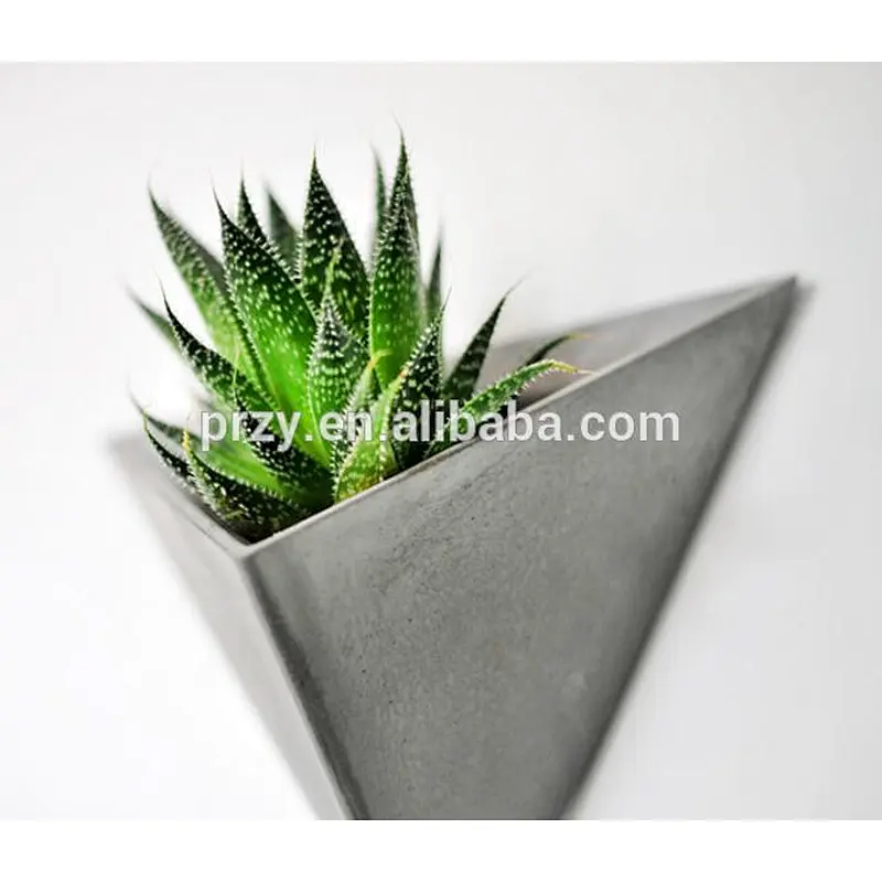 przy 2018 new Nordic triangular cement flowerpots molds succulent plants vase silicone mold for concrete