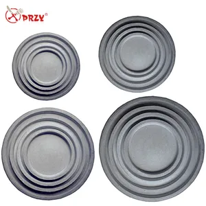 Noric style Cement round Tray moulds silicone Large retro concrete flower pot Silicone tray decorations Molds