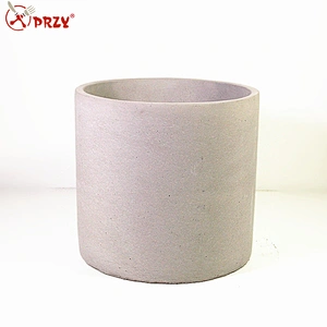 Cylindrical cement flower pots silicone mold Bottom hole breathable mould cylinder mould for concrete