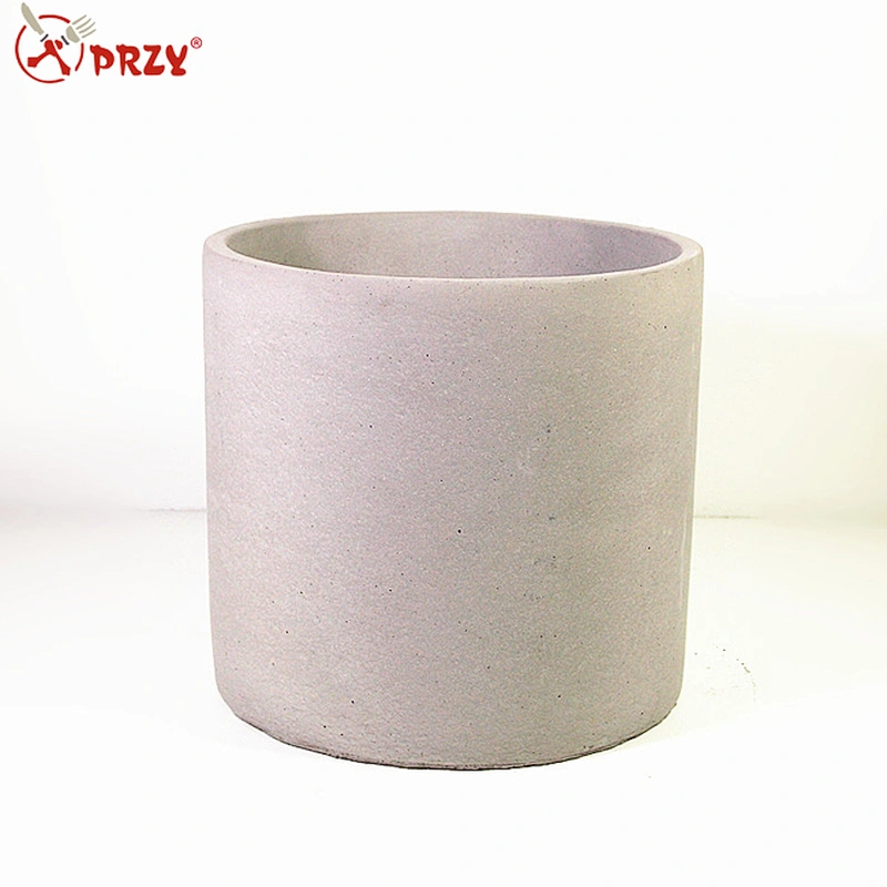 Cylindrical cement flower pots silicone mold Bottom hole breathable mould cylinder mould for concrete