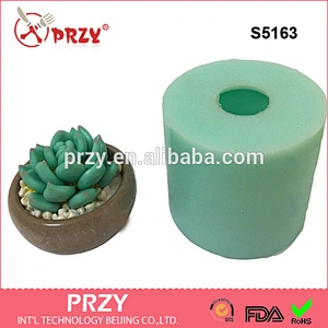 S5163 vase mold for soap 3D silicone planter molds silicone handamde soap mold