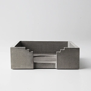 S9175 concrete tray molds notepaper holder moulds silicon forms for office desk decoration holder silicon ashtray mold