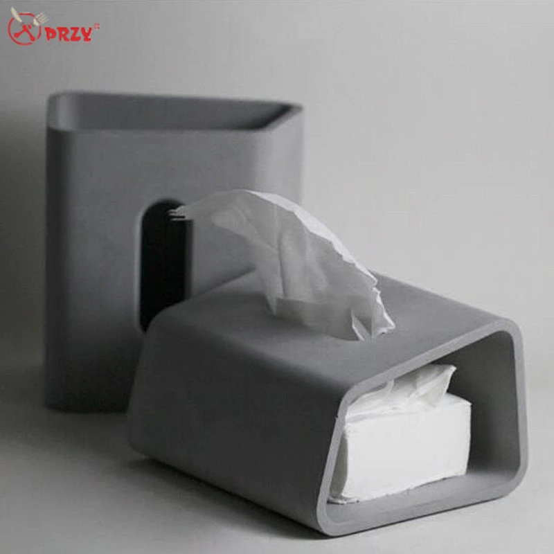 S8206 Concrete paper boxs mold silicone Restaurant Cement napkin box decorations Silicone molds