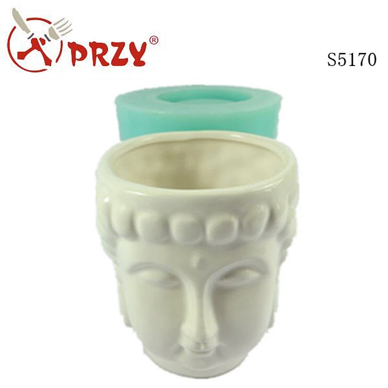 Buddha crafts Silicone vase concrete Planter Mold creative Silicone concrete flower Pots Molds for good sale