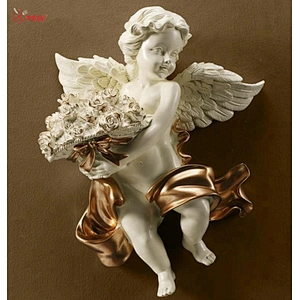 European wall hanging Angel decorations molds Office staircase wall Baby with wings ornaments silicone Mold