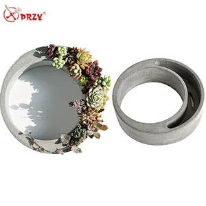2017 New Cement flower pots Craft molds Silicone Centrifugal circle Concrete Vase Decorations Mold