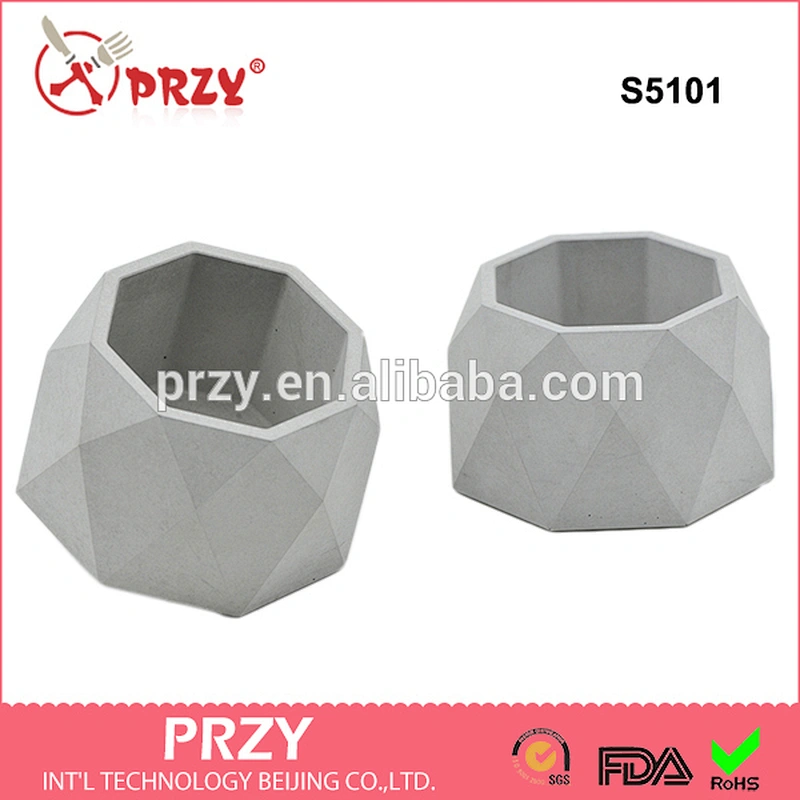 S5101 Polyhedron cement pots Cast Concrete Silicone Geometric Mold