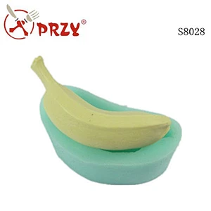 European Style Fruit Banana type Silicone Concrete Planter Molds Flower Pot Soap Silicone Mold For Concrete