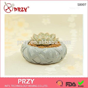 Alibaba hot sale mini cylinder Bird's Nest succulent plants use 3D silicone vase mold from PRZY