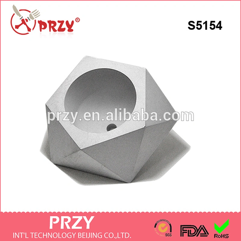 S5154 geometry 3D vase mold silicone planter mould silicone cement concrete mold