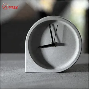 Geometric cement wall clock mold home Alarm clock forms Concrete bedroom desktop Clock molds