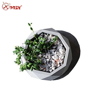Octagonal cement flowerpot polygonal plant potted silicone mold