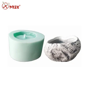 Stone potted plant handmade small flower pot silicone mold