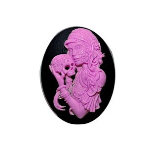 Catirina Cameo Necklace  F5113 LADY FONDANT CHOCOLATE SILICONE MOLD