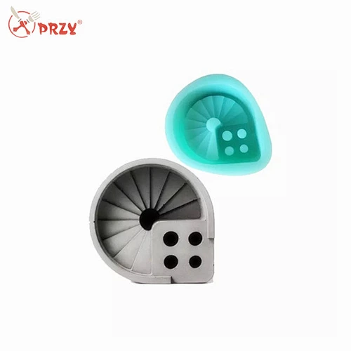 Cement flower pot office desktop cement pen holder silicone mold