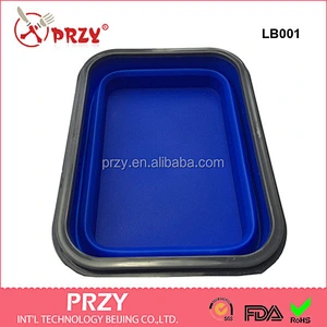 LB001 GOOD & LFGB standard silicone lunch box with fox spoon