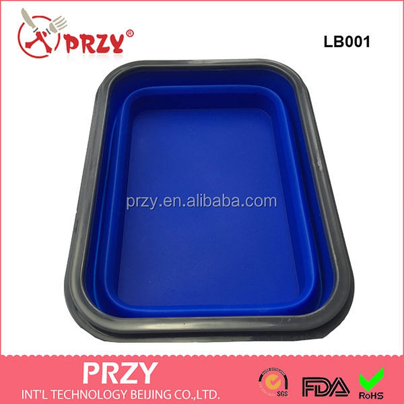 LB001 GOOD & LFGB standard silicone lunch box with fox spoon