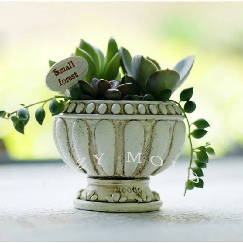 European Style Pot 3d Vase Molds Muti-meat Pot Molds Planter Silica gel Concrete Silicone Mold for Home Decorations
