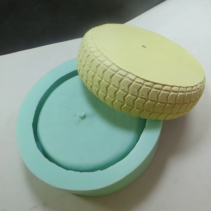 Silicone mould for tire cement flower pot table top decoration