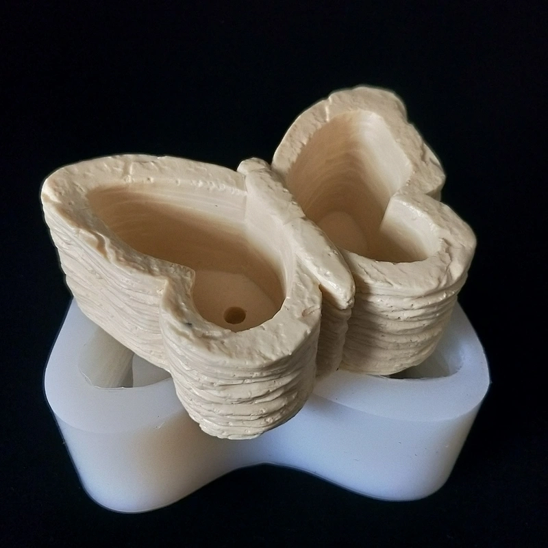 Butterfly shape cement concrete flower pot silicone mould