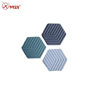 Hexagonal Stripe Cement Concrete Coaster Cup Tray Silicone Mold
