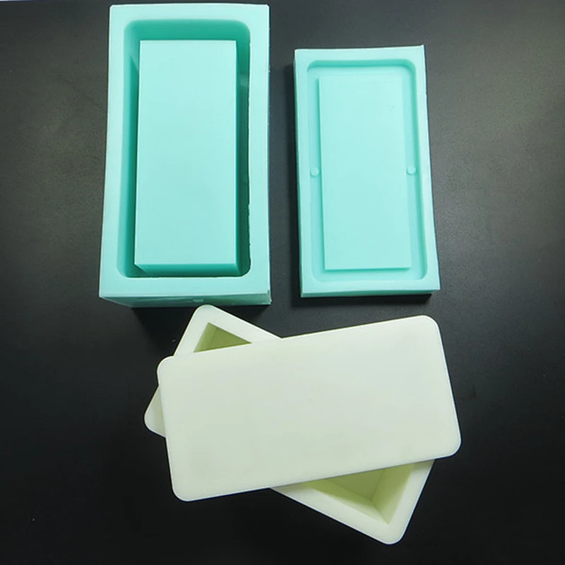 Rectangular cement box with lid concrete container box silicone mold