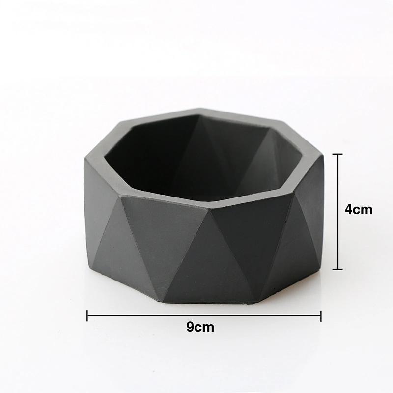 Desktop plant potted cement flower pot silicone mold