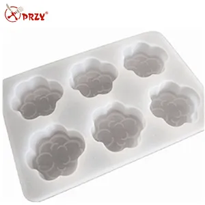 6 hole flower series silicone mould handmade soap mold