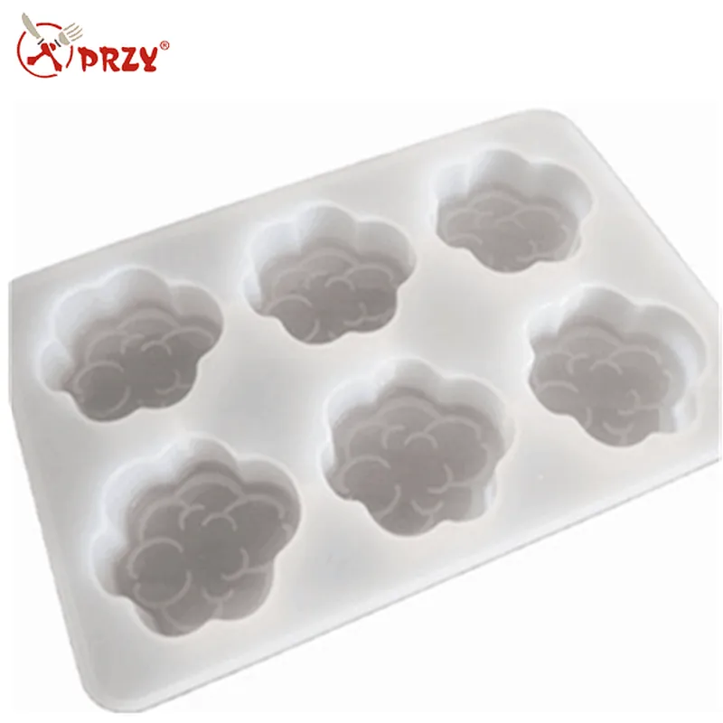 6 hole flower series silicone mould handmade soap mold