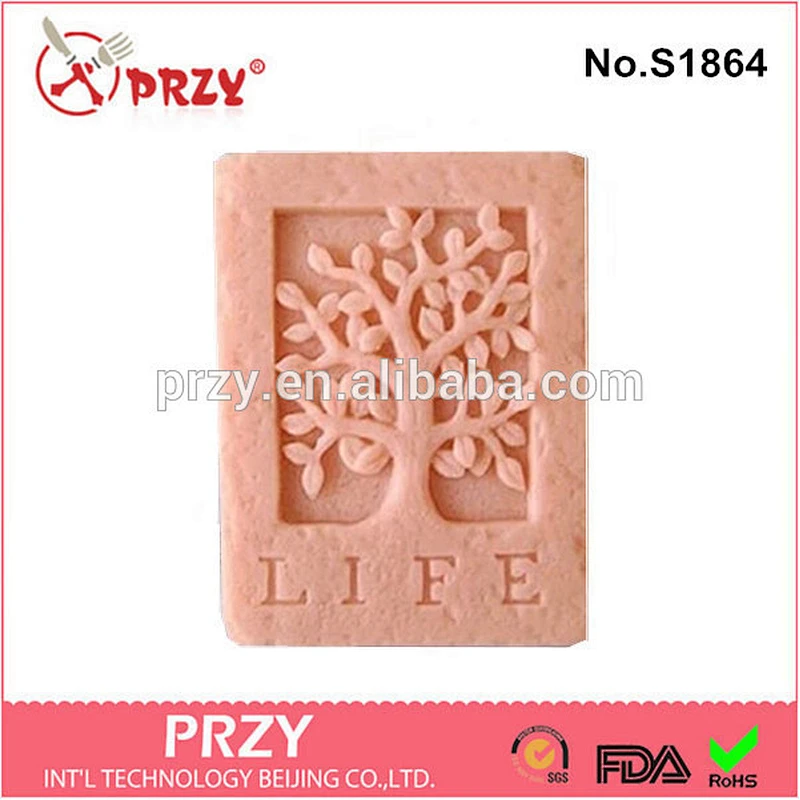 S1864 PRZY tree stamp silicone soap molds , tree silicone molds for soap