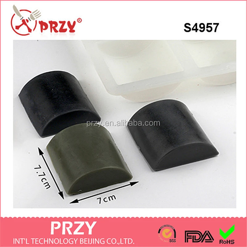 half-cylinder shape silicone soap molds GOOD handmade silicone molds
