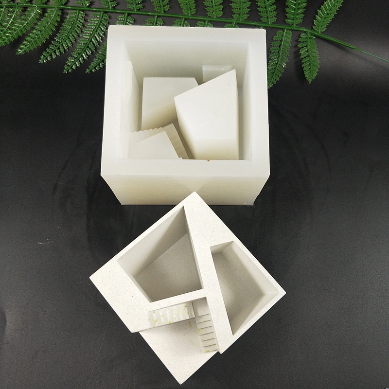 Staircase cement pen holder ladder series silicone mold