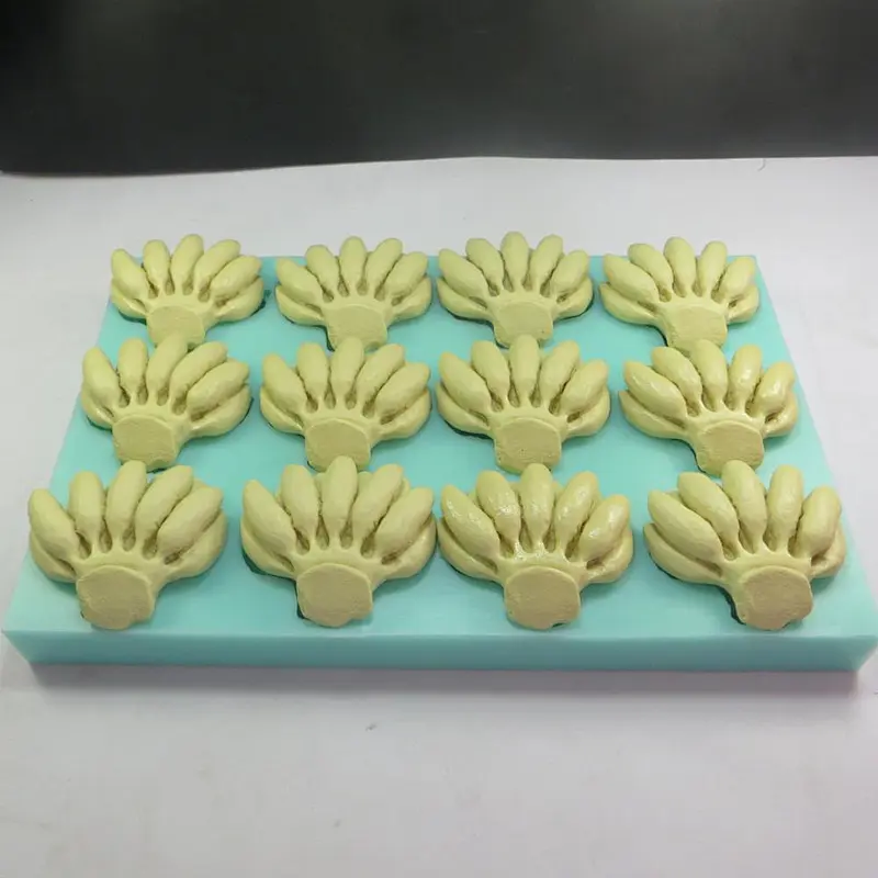 12 bar banana shaped fruit series silicone soap handmade soap mold