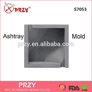 S7053 Square shapes silicone molds clay crafts home office decoration creative silicone mold for cement ashtray