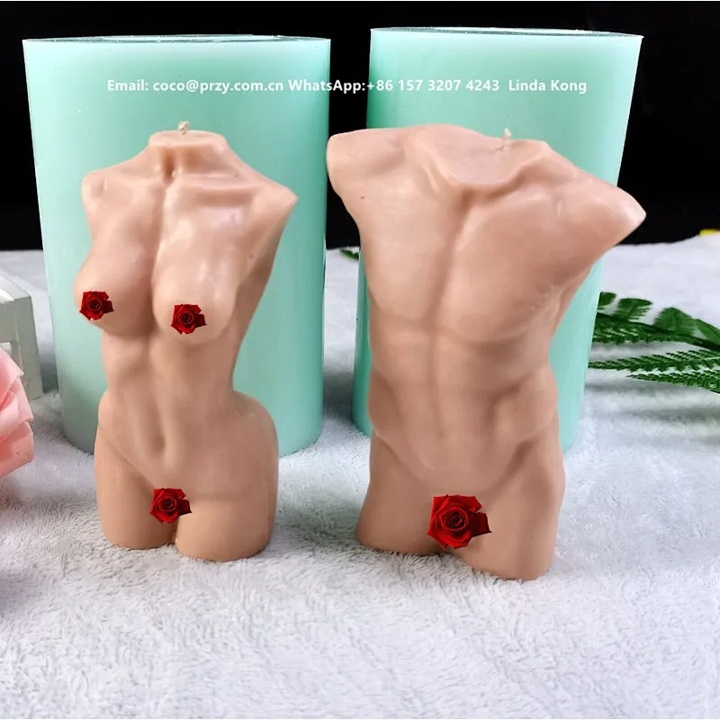 New 3D  Female body Candle mold Male Body soap silica Molds  human Statue Plaster crafts molds  Resin