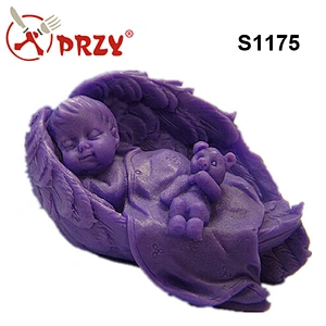 przy angel baby and bear soap mold/ wing shaped soap mold