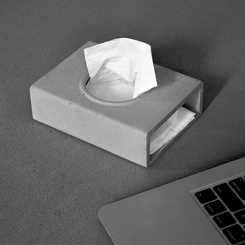 S9186  Cement Office utensils concrete molds concrete tissue box molds pen holder cement molds