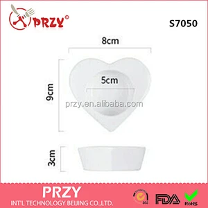 S7050 Concrete Candle Holder Heart shaped Candlestick Silicone Clay Molds Cement Candelabrum Small Pot moulds