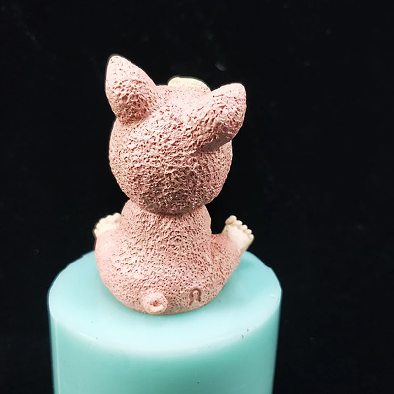 Silicone Soap Resin Molds Children Wearing Hats Babies