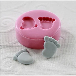 Very Tinny ( 12mm)Mini Feet/Foot Silicone Fondant Mold For Chocolate Cake Decorating Tools