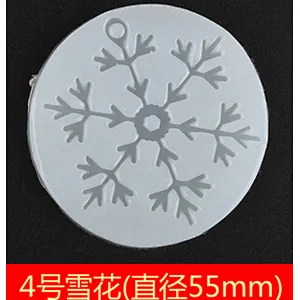 Handmade Crystal Epoxy Snowflake Pendant Silicone Mold