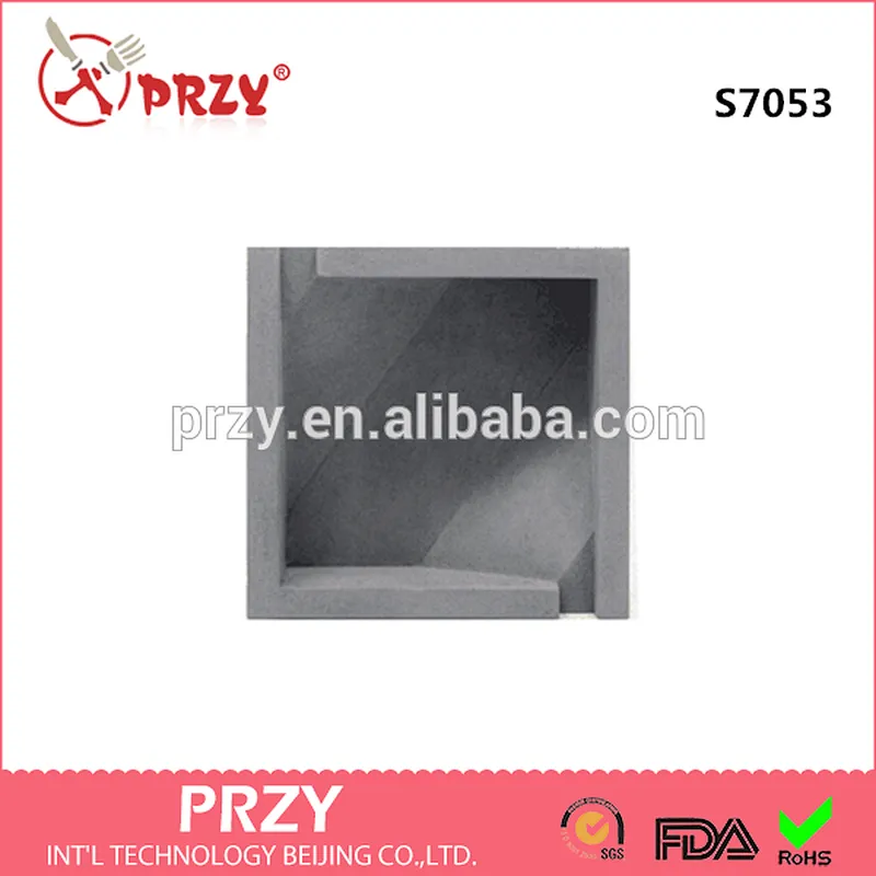S7053 Square shapes silicone molds clay crafts home office decoration creative silicone mold for cement ashtray