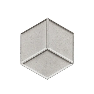 Simple style geometric hexagon wall tiles concrete silicone mold for home decoration