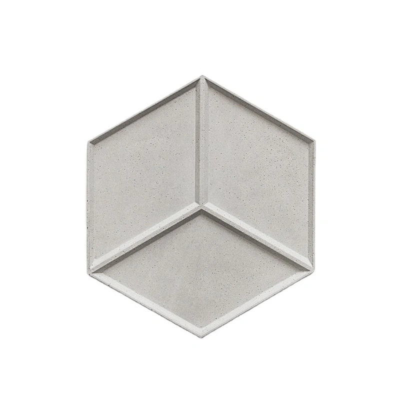 Simple style geometric hexagon wall tiles concrete silicone mold for home decoration