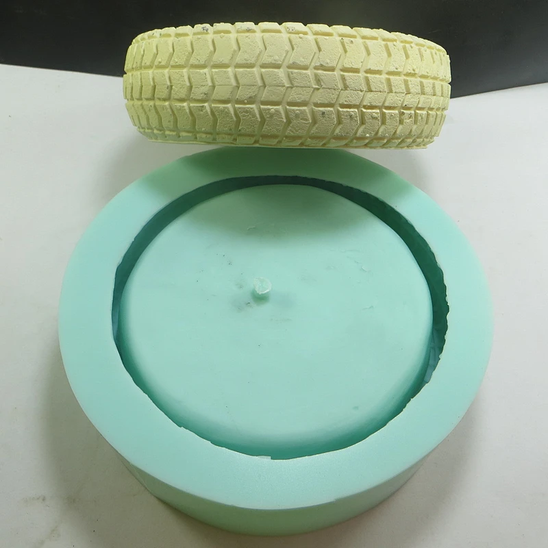 Silicone mould for tire cement flower pot table top decoration